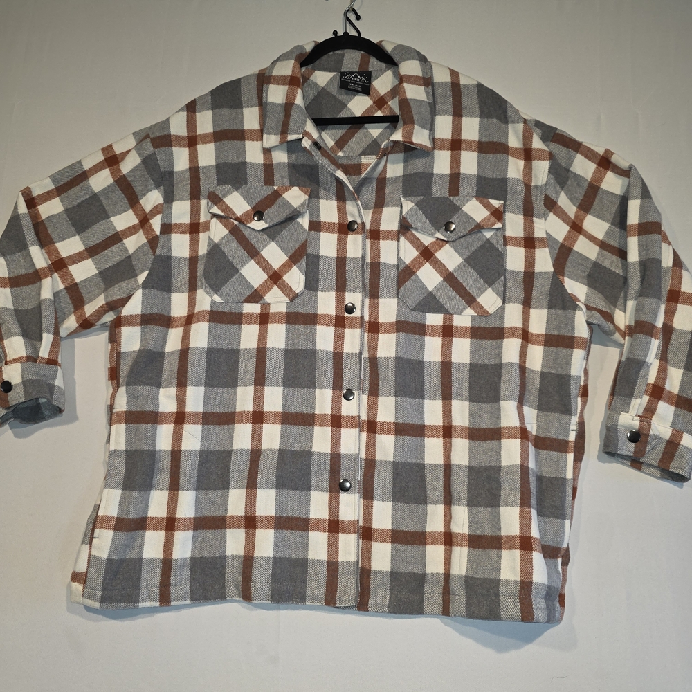 Plaid Button-Up Shirt